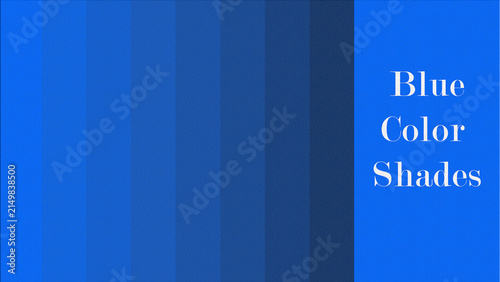 Blue color shades palette showing vertical strips of navy azure and sapphire tones for digital branding projects.