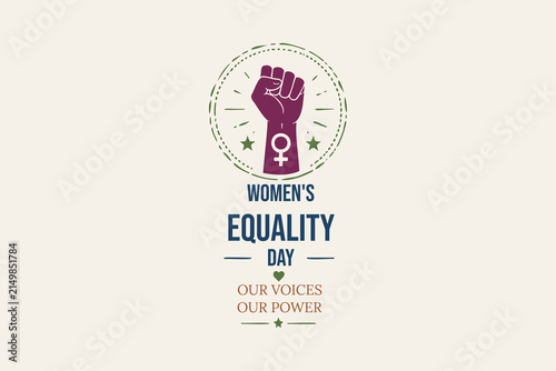Women's Equality Day Raised Fist Empowerment Rights Design