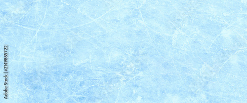 Konstfotografi Close up of frozen blue ice texture with scratches and frost