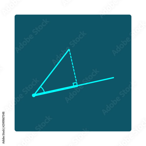 Konstfotografi Dot Product Icon – vector projection onto a baseline showing the scalar product