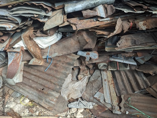 pile of sheet metal rubbish 