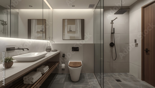 modern bathroom interior with bathroom