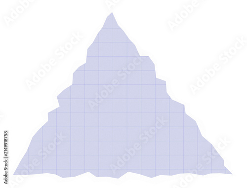 Simple geometric 3D pyramid graphic with light blue fill