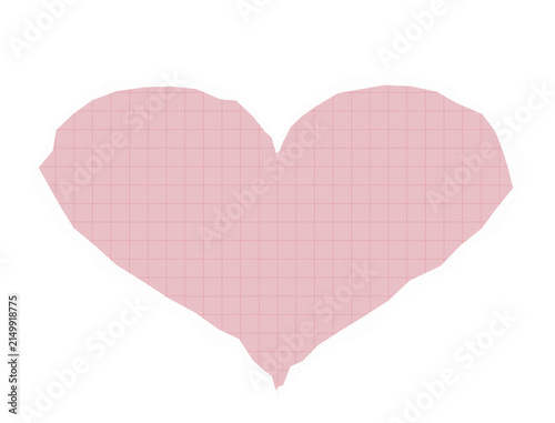 Simple pink heart shape icon with soft outline