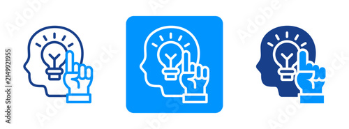 Fotografie New Idea Icon In Dual Tone Style