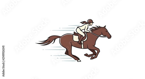 Person Riding Galloping Horse