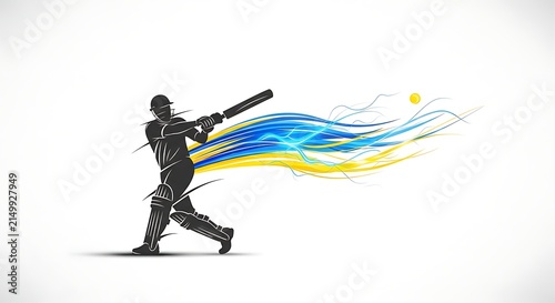 Cricket Player Silhouette