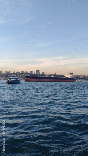 ISTANBUL, TURKEY - 07 MAY 2026: A stroll through the old streets of Istanbul with a view of the Bosphorus. Beautiful narrow streets with a rich cultural heritage. Editorial.