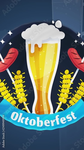 Vertical Oktoberfest Background Loop