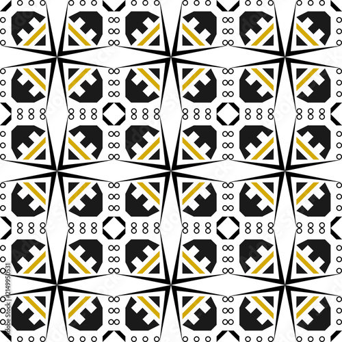 Seamless Abstract Geometric Art Deco Style Pattern Background