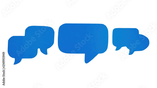 Three speech bubble conversation icons isolated transparent background isolated on transparent background