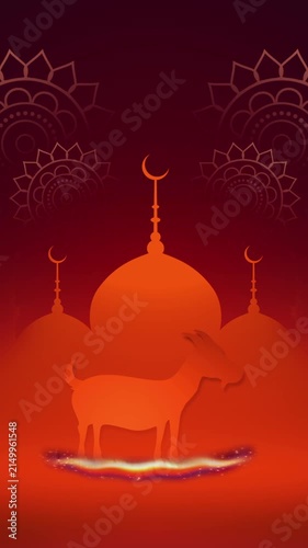 Vertical Eid Al Adha Background 4K