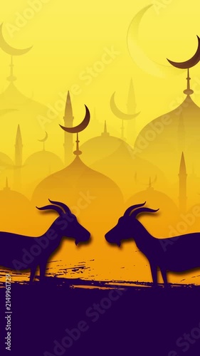 Vertical Eid Al Adha Background Loops