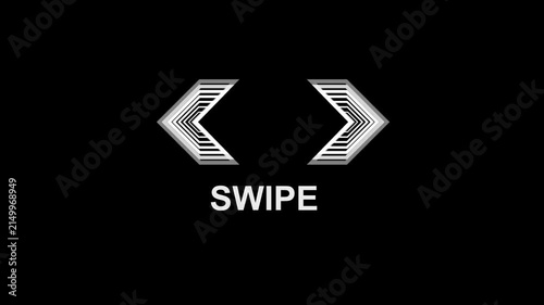 Minimalist Abstract Swipe Logo Animation Motion Graphic on Black Background