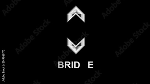 Minimalist Abstract Bridge Logo Animation Motion Graphic on Black Background