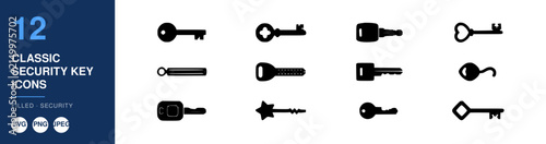 Classic Security Key Icons Nameplate Abstract Visual Background with Clean Commercial Design Style Featuring Gradient, Texture
