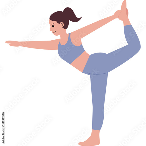 Pilates Dancer Pose Illustration