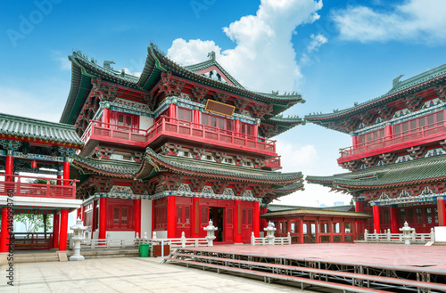 Traditional classical architecture by the river, Nanchang, China.