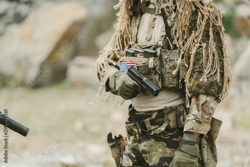 Bild auf Leinwand Outdoor military concept