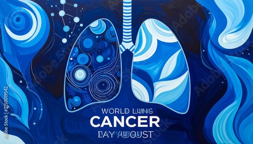 World Lung Cancer Day Abstract Illustration