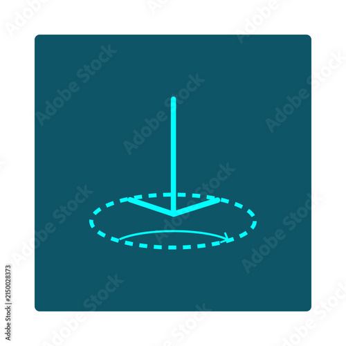 Photography Cross Product Icon – two vectors span a plane; a bold perpendicular vector rises