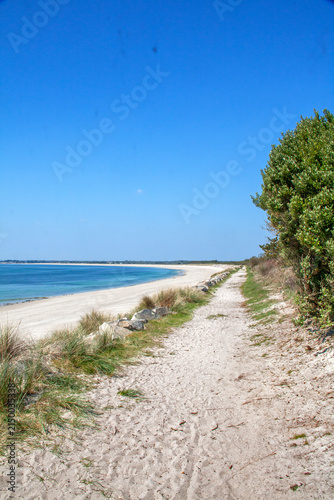 Chemin de randonnées en front de mer à la pointe de Mousterlin dans le Finistère