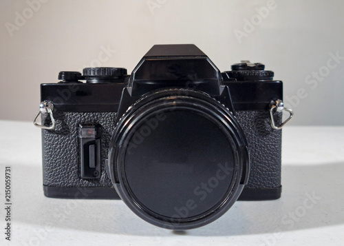 A vintage 35mm film analogue SLR camera