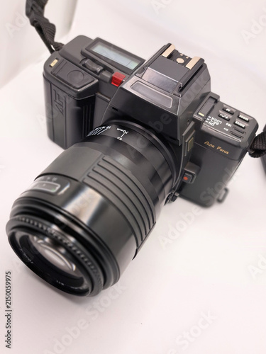 A vintage 35mm film analogue SLR camera