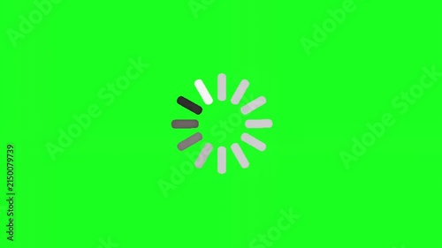 Loading progress bar animation with text on green screen background chroma key waiting status indicator chroma key waiting status indicator