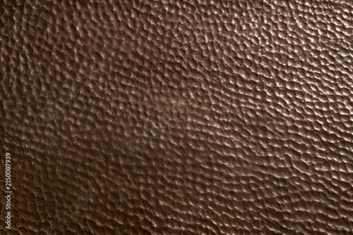 Bild auf Leinwand Dark Brown Stamped Leather Texture Macro Surface
