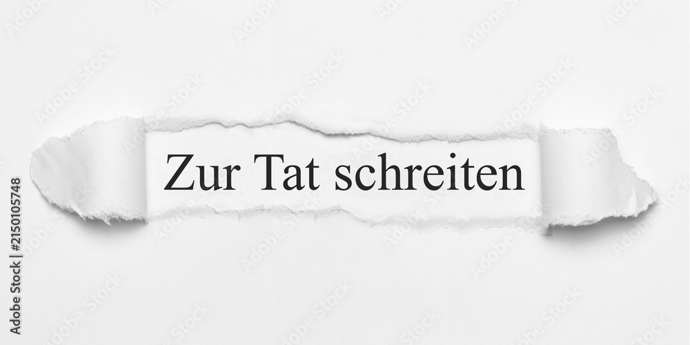 Obraz premium Zur Tat schreiten 