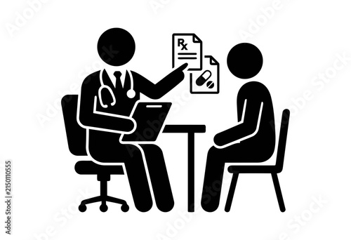 Doctor and Patient Consultation Icon
