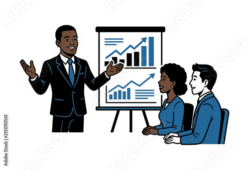 Business Presentation Vector Illustration