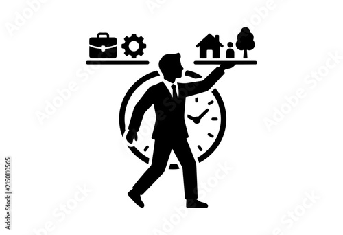 Minimalist Line Art Person Holding Coffee Cup