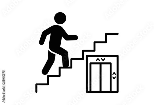 Stairs and Elevator Navigation Icon