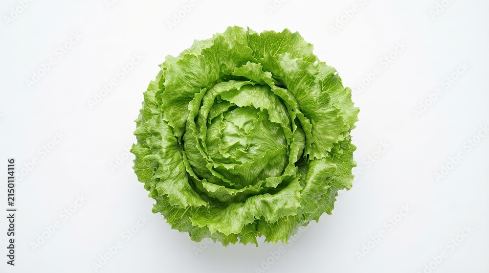 Obraz premium green lettuce on a white background