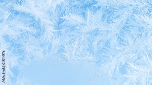 Blue Frost Crystal Texture with Soft Copy Space