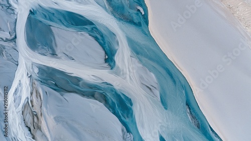 Aerial Meltwater Network through Snow and Ice