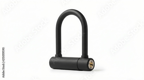 Heavy-duty U-lock on white background
