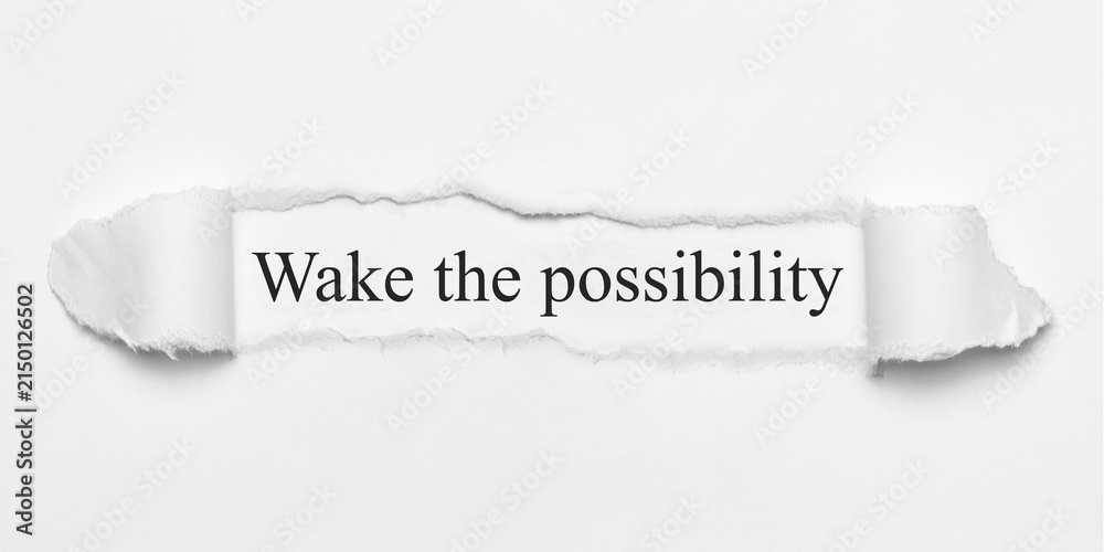 Obraz premium Wake the possibility 