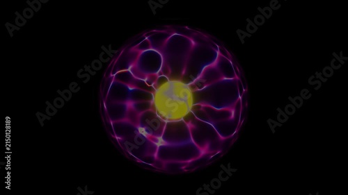 Energy sphere with a power core changing energy colors