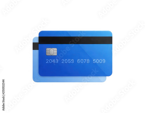 Blue Credit Card Transparent Background