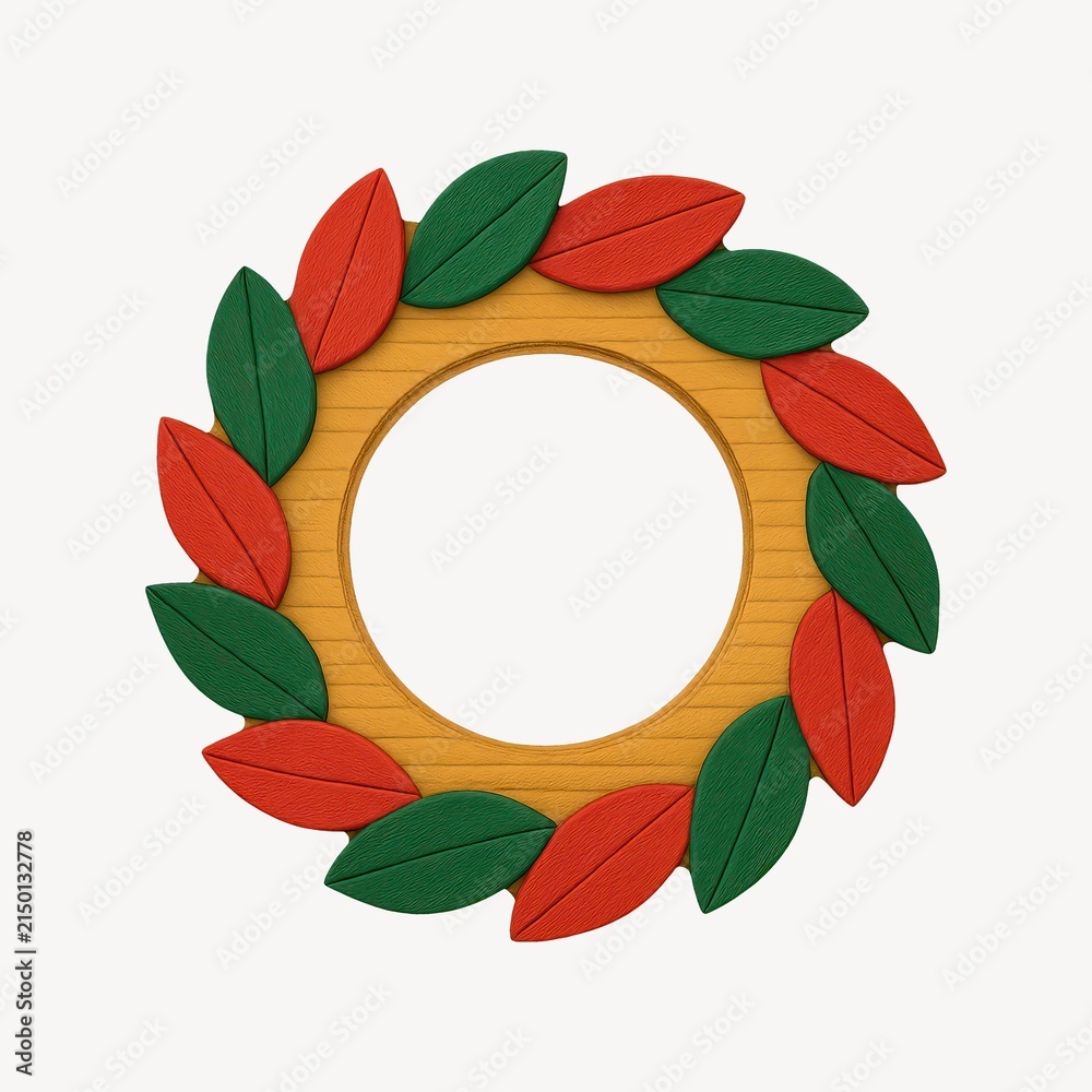 Obraz premium Colorful autumn wreath illustration