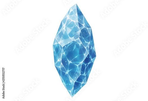 Blue Gemstone 3d Render Transparent Background