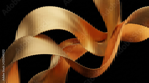 Принти на полотні Abstract vertical glass stripes wallpaper design, intricate twisted metallic tex