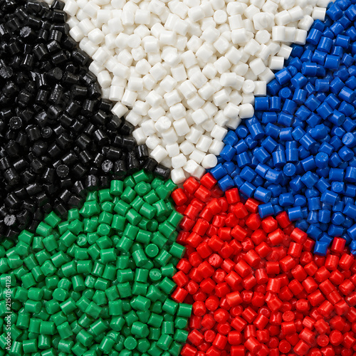 Obraz na płótnie Colorful Plastic Resin Pellets Abstract Background