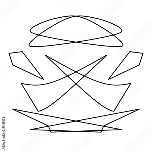 The image appears to resemble an abstract symmetrical pattern or a tribal-style graphic design.