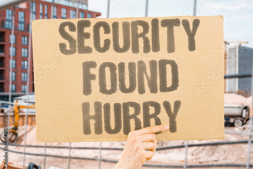 Photography "Security found hurry" The rushed bag always gets flagged at screening