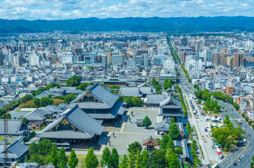 京都市　展望台から見渡す京都市街地