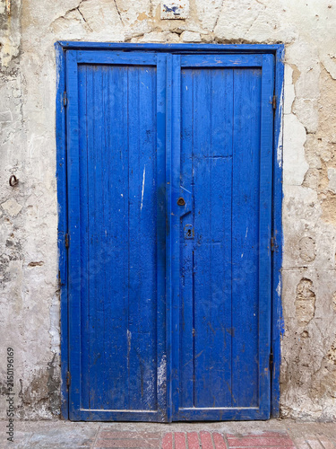 Typical door of Essaouira old city, Morocco